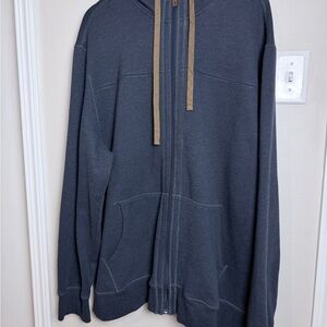 Men's Charcoal Zip-Up Hoodie Sweater 2 XLT